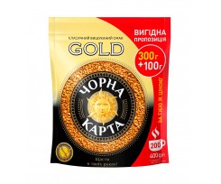 Кофе растворимый Черная карта Gold, пакет, 400 г (ck.51051)