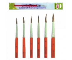 Кисточка VGR колонок круглый №6 короткая ручка (Я17988_BKR-5906)