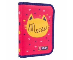 Пенал жесткий Smart Meow 13х21х4 см красный (533282)