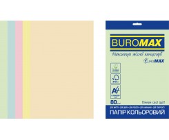 Бумага цветная Buromax Pastel А4 50 листов ассорти (BM.2721250E-99)