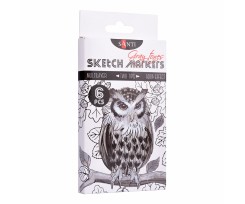 Набір маркерів Santi sketch Gray tones 6 шт (390544)