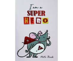 Блокнот Лист Super Hero В6 48 листов клетка серый (1В1371)