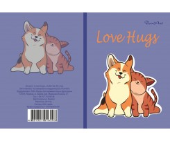 Блокнот DomArt Love Hugs В6 80 аркушів клітинка фіолетовий (D16293)
