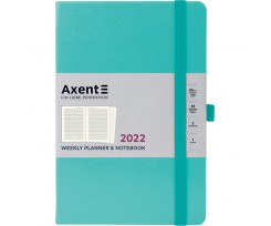 Щотижневик датований Axent Prime Strong 2022 А5 96 аркушів бірюзовий (8507-22-16-A)