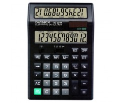 Калькулятор бухгалтерський 2 дисплея Daymon 222х135х30 мм 12 розрядний чорний (DС 231М)
