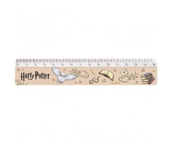 Линейка пластиковая Kite Harry Potter 15 см бежевая (HP24-090)