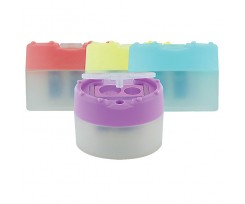 Точилка KUM Click-Snap Pastell, с контейнером, пластиковая, 2 отделения (Click-Snap K2 Pastell)