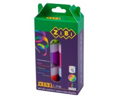 Акрил ZiBi Kids line Neon 10 мл 6 кольорів асорті (ZB.6661)