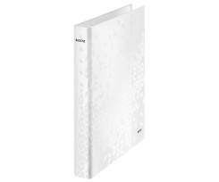 Папка-регистратор Leitz Wow А4 + на 2 кольца 25 мм белый металлик (4241-00-01)