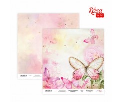Бумага для скрапбукинга ROSA TALENT Floral Poem 9 двусторонний 30х30 см 200 г / м2 (5316009)