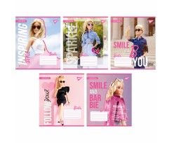 Зошит шкільний Yes Barbie А5 12 аркушів коса лінія (767208)