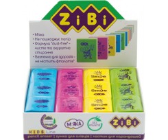 Резинка Zibi Книга 30х25х8 мм по 36 штук ассорти (ZB.5454)