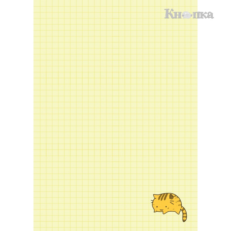 Блокнот DomArt Crazy Cats В6 80 аркушів клітинка жовтий (D15869)