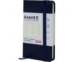 Щотижневик датований 2025 Axent Pocket Strong 90x150 мм 192 сторінки синій (8508-25-02-A)