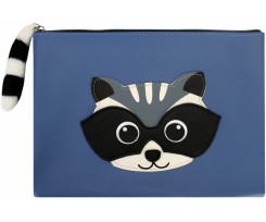 Папка Cool For School Raccoon А4 на блискавці синя (CF32044)