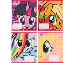 Зошит шкільний Kite My Little Pony А5 12 аркушів коса лінія асорті (LP21-235)