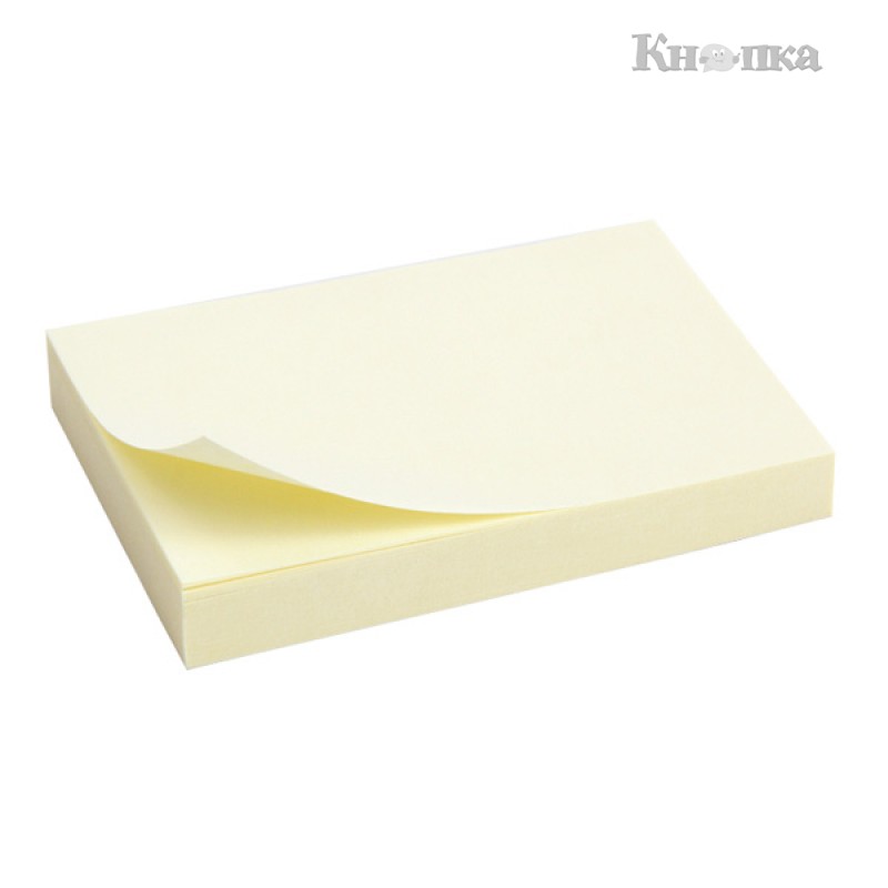 Блок паперу Axent з клейким шаром 50x75 мм 100 аркушів жовтий (2312-01-a)