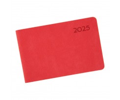 Щотижневик кишеньковий 2025 Leo Planner Monte 100x150 мм 128 сторінок червоний (252561)