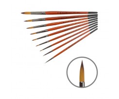 Кисть ROSA 1097R синтетика круглая Carrot № 000 короткая ручка (4210970R000)