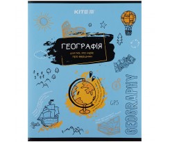 Зошит предметний Kite Classic Географія А5 48 аркушів клітинка блакитний (K21-240-05)
