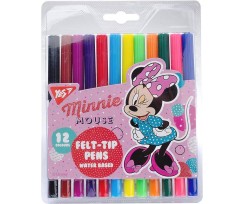 Фломастери YES Minnie Mouse 12 кольорів асорті (5056137157631)