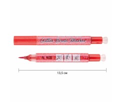 Маркер акварельний Santi Glitter Brush пензель романтичний червоний (390750)