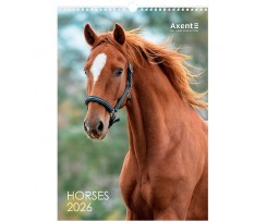 Календарь настенный 2026 Axent Horses А3 (8804-26-3-A)