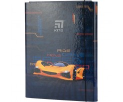 Папка для трудового навчання Kite Fast Cars на гумці А4 картон (K20-213-02)