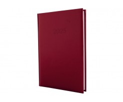 Дневник датированный 2026 Economix Allegra A5 336 страниц бордовый (E21691-18)