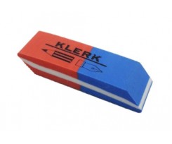 Гумка для витирання Klerk 55х20х8 мм синьо-червона (Я12655_KL1302)