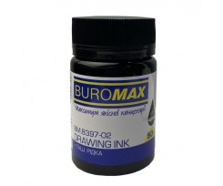 Тушь жидкая Buromax 50 мл черная (BM.8397-02)