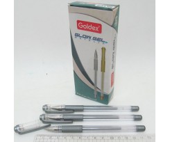 Ручка гелевая Goldex Glow Gel Metalic серебряная 1,0мм (894-silver)