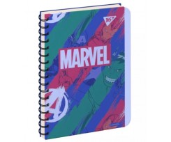 Зошит для записів YES Marvel В6 144 аркуші клітинка блакитний (681703)