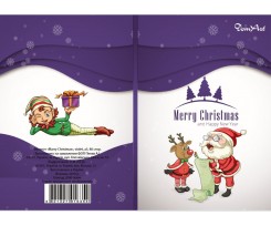 Блокнот DomArt Merry Christmas А5 80 аркушів клітинка фіолетовий (D16392)