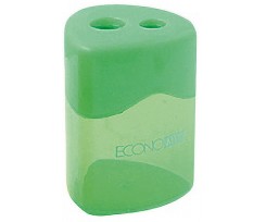 Чинка Economix с контейнером зеленая (E40623)