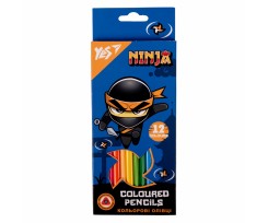 Олівці кольорові Yes Ninja 12 кольорів (290703)