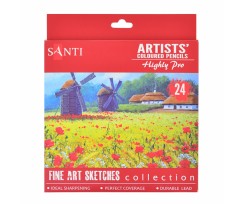 Набір художніх кольорових олівців Santi Highly Pro 24 шт (742391)