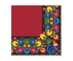 Декупажные салфетки МАКИ Петриковка бордовые 33x33 см 18.5 г / м2 20 шт (SLOG016802)